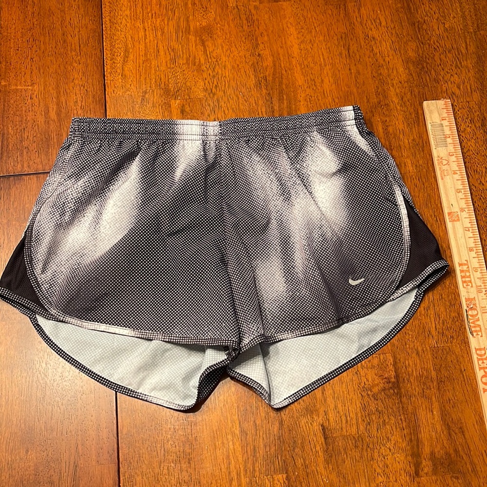 Nike running shorts size medium grey/black/white dot design